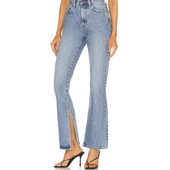 Pistola Denim - Pistola Medium Wash Alexa High Rise Slim Flare with Slit Denim Jeans - Size - 27